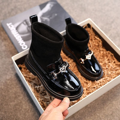 Botas de Algodón para Niñas con Detalles de Cuero Sintético y Terciopelo - Image 13