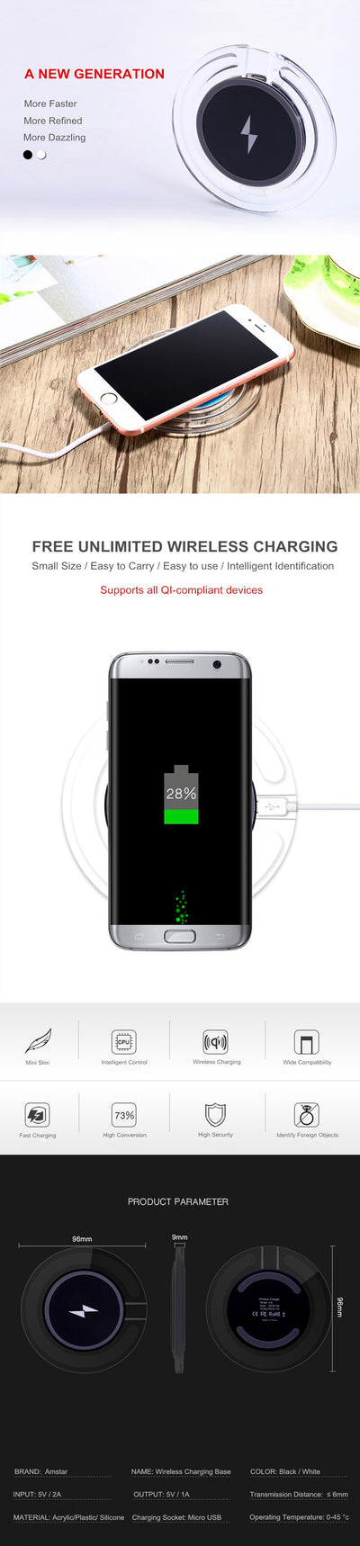Cargador Inalámbrico Rápido Compatible con Samsung S8 y S8 Plus - Image 14