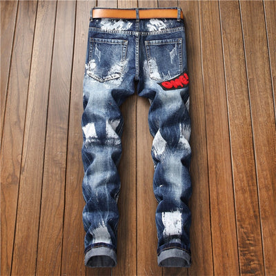 Jeans Slim Rectos para Hombre con Bordado de Bandera - Colección Otoño Invierno - Image 10