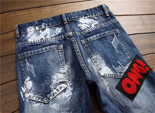 Jeans Slim Rectos para Hombre con Bordado de Bandera - Colección Otoño Invierno - Image 12