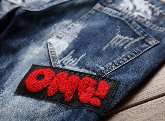 Jeans Slim Rectos para Hombre con Bordado de Bandera - Colección Otoño Invierno - Image 15