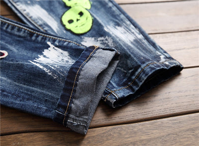 Jeans Slim Rectos para Hombre con Bordado de Bandera - Colección Otoño Invierno - Image 16