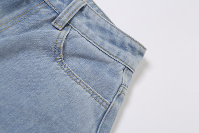 Jeans Rectos Talle Alto con Diseño Hueco Estampado - Image 12