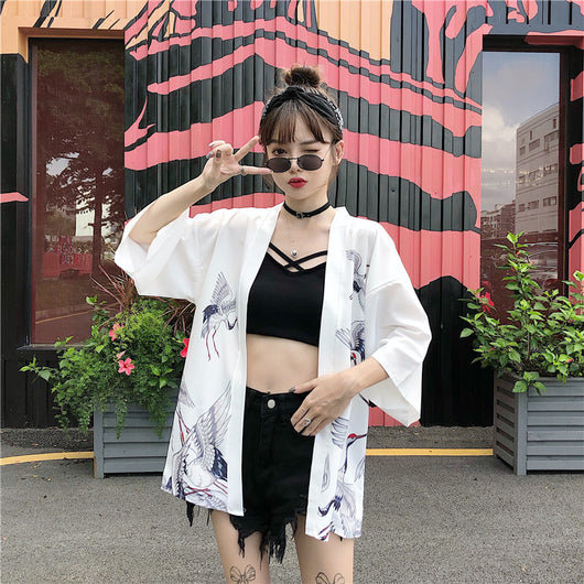 Cardigan Kimono Hanfu Estilo Chino Retro con Protección Solar y Encaje - Image 9