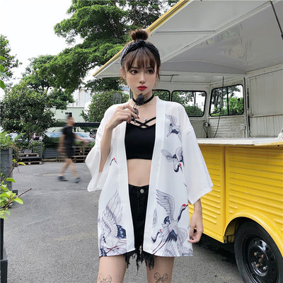 Cardigan Kimono Hanfu Estilo Chino Retro con Protección Solar y Encaje - Image 11