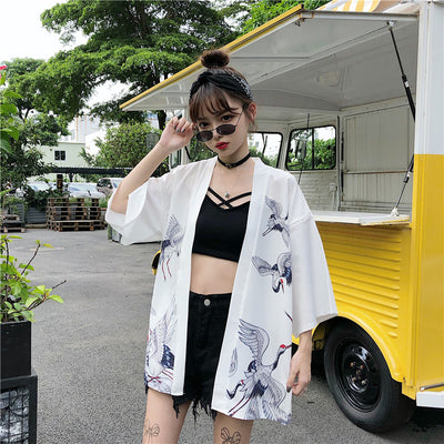 Cardigan Kimono Hanfu Estilo Chino Retro con Protección Solar y Encaje - Image 12