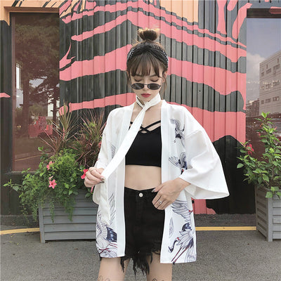 Cardigan Kimono Hanfu Estilo Chino Retro con Protección Solar y Encaje - Image 15