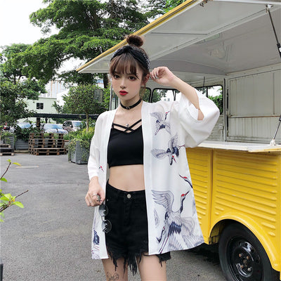 Cardigan Kimono Hanfu Estilo Chino Retro con Protección Solar y Encaje - Image 18