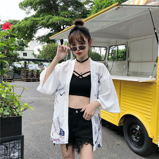 Cardigan Kimono Hanfu Estilo Chino Retro con Protección Solar y Encaje - Image 21