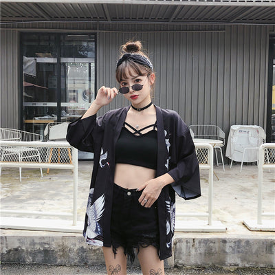 Cardigan Kimono Hanfu Estilo Chino Retro con Protección Solar y Encaje - Image 27