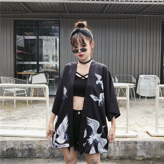 Cardigan Kimono Hanfu Estilo Chino Retro con Protección Solar y Encaje - Image 29