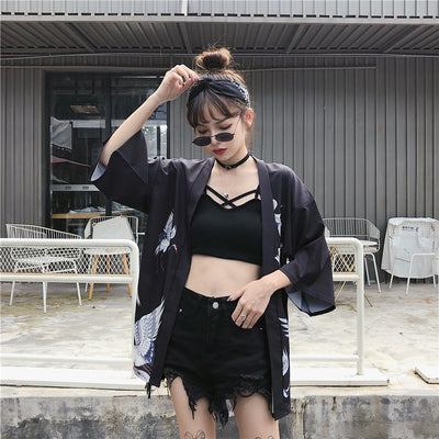 Cardigan Kimono Hanfu Estilo Chino Retro con Protección Solar y Encaje - Image 30