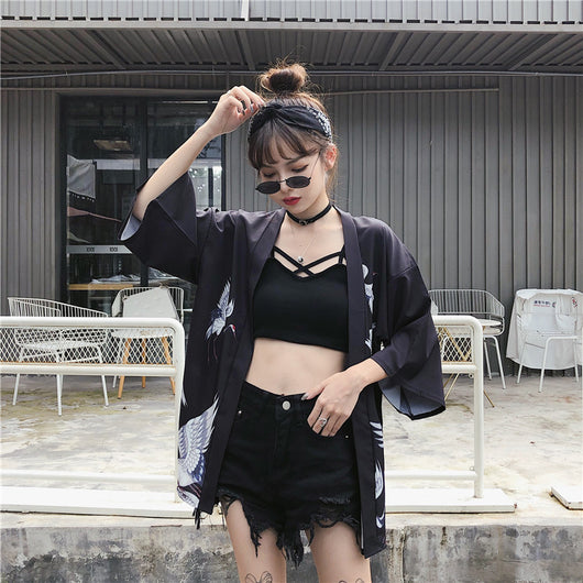 Cardigan Kimono Hanfu Estilo Chino Retro con Protección Solar y Encaje - Image 30