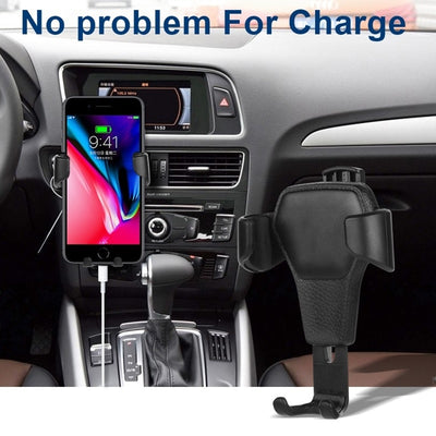 Soporte Gravitacional para Celular en Auto con Textura de Cuero - Image 15