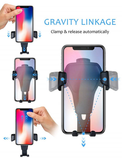 Soporte Gravitacional para Celular en Auto con Textura de Cuero - Image 16