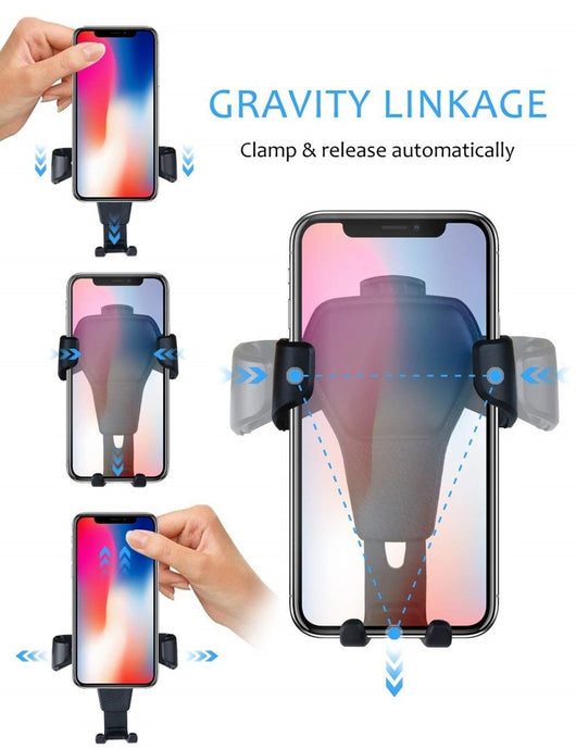 Soporte Gravitacional para Celular en Auto con Textura de Cuero - Image 16