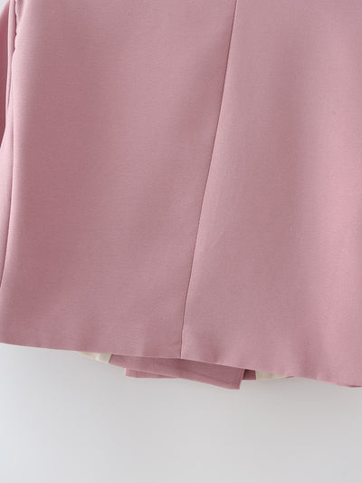 Blazer Corto Rosa Primavera Mujer - Diseño Liso y Elegante - Image 11