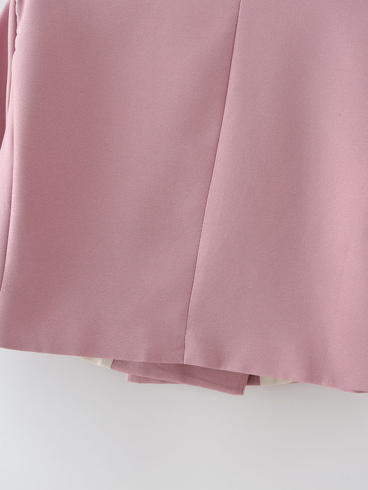 Blazer Corto Rosa Primavera Mujer - Diseño Liso y Elegante - Image 11