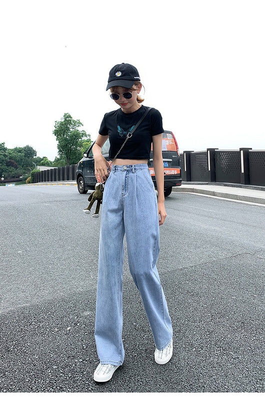Jeans de Cintura Alta con Efecto Drapeado - Image 9