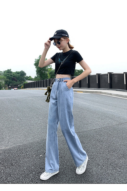 Jeans de Cintura Alta con Efecto Drapeado - Image 12