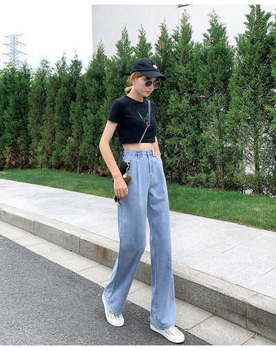 Jeans de Cintura Alta con Efecto Drapeado - Image 14