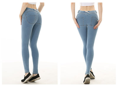 Pantalones de Buzo Denim Peach Cadera - Image 7