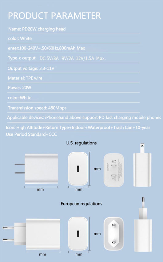 Cargador Rápido 20W PD para Celular - Carga en Minutos - Image 3