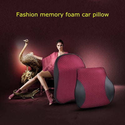 Almohada Cervical de Espuma Viscoelástica con Soporte Lumbar para Auto y Oficina - Image 5