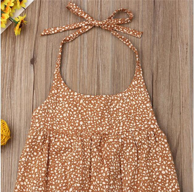 Enterizo Floral Amarillo Mostaza con Lunares para Bebé - Image 13