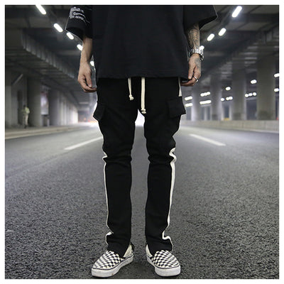 Pantalón Casual con Cintura Tejida y Bolsillo Frontal Cremallera - Talla Grande - Image 8