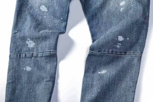 Jeans con Efecto Salpicado de Tinta - Estilo Europeo y Americano - Image 8