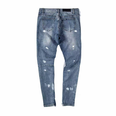 Jeans con Efecto Salpicado de Tinta - Estilo Europeo y Americano - Image 10