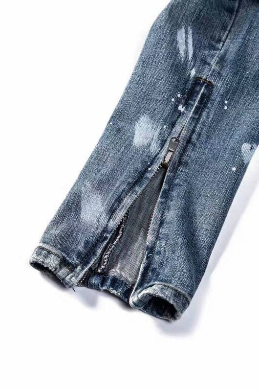 Jeans con Efecto Salpicado de Tinta - Estilo Europeo y Americano - Image 11