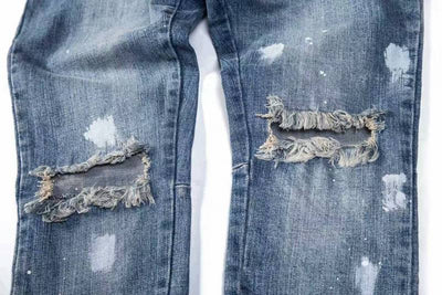 Jeans con Efecto Salpicado de Tinta - Estilo Europeo y Americano - Image 12