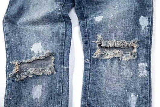 Jeans con Efecto Salpicado de Tinta - Estilo Europeo y Americano - Image 12