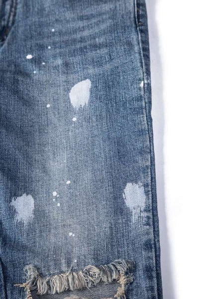 Jeans con Efecto Salpicado de Tinta - Estilo Europeo y Americano - Image 13