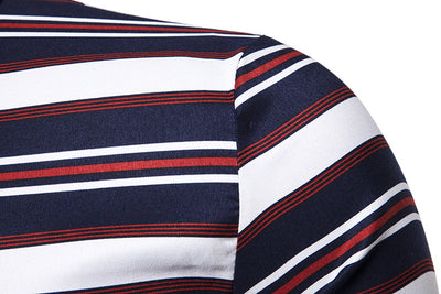 Camisa Casual Slim Fit a Rayas de Manga Larga para Hombre - Image 12