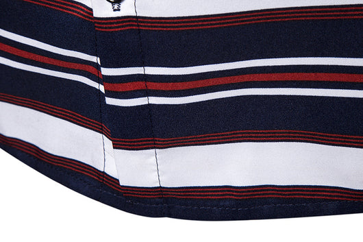 Camisa Casual Slim Fit a Rayas de Manga Larga para Hombre - Image 14