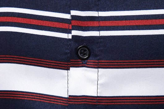 Camisa Casual Slim Fit a Rayas de Manga Larga para Hombre - Image 15