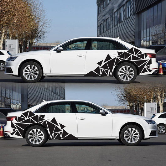 Calcomanías Triangulares Mate Negro para Auto - Vinilo Camuflaje Estilo Deportivo - Image 13