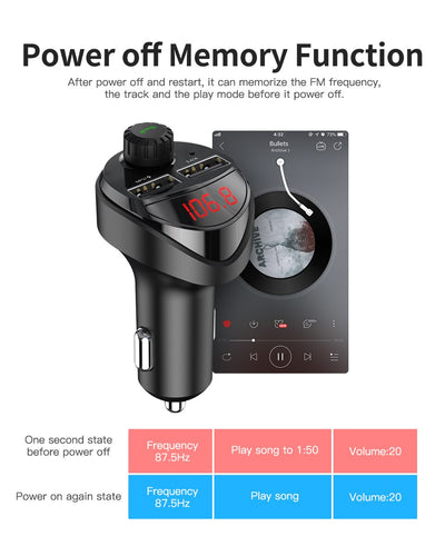 Reproductor de Audio Bluetooth FM/AM para Auto - Image 10