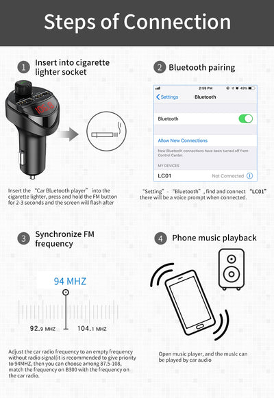 Reproductor de Audio Bluetooth FM/AM para Auto - Image 17
