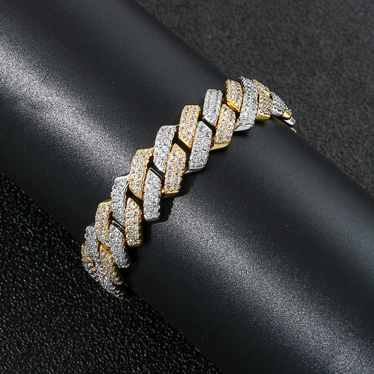 Cadena Cubana 14mm Chapada en Zirconia - Estilo Europeo y Americano - Image 14