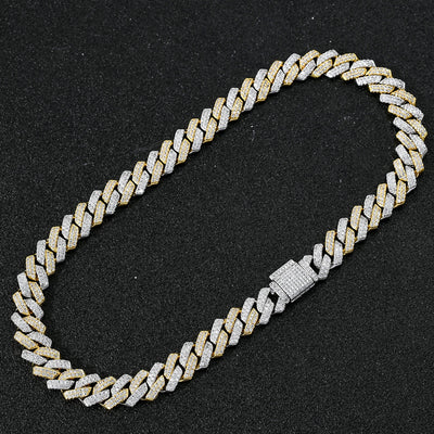 Cadena Cubana 14mm Chapada en Zirconia - Estilo Europeo y Americano - Image 16
