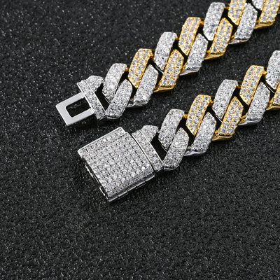 Cadena Cubana 14mm Chapada en Zirconia - Estilo Europeo y Americano - Image 18