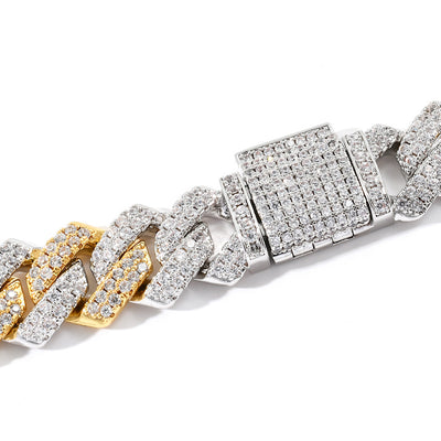 Cadena Cubana 14mm Chapada en Zirconia - Estilo Europeo y Americano - Image 20