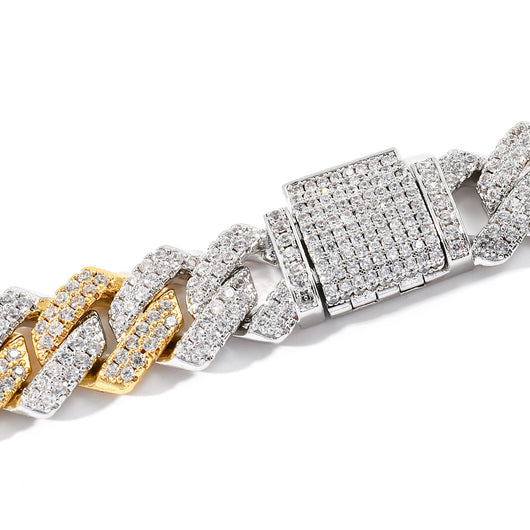 Cadena Cubana 14mm Chapada en Zirconia - Estilo Europeo y Americano - Image 20