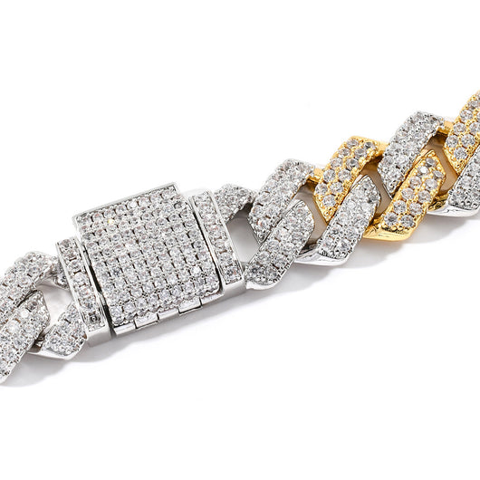 Cadena Cubana 14mm Chapada en Zirconia - Estilo Europeo y Americano - Image 21