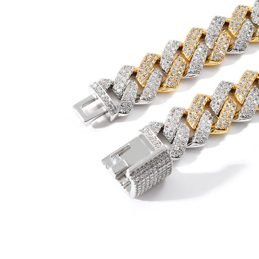 Cadena Cubana 14mm Chapada en Zirconia - Estilo Europeo y Americano - Image 22