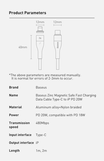 Cable de Carga Magnético Baseus para iPhone 12 - Carga Rápida PD 20W - Image 19
